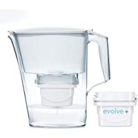 Aqua Optima Título estándar-Jarra de agua Liscia + 1 1 filtro Evolve de 30 días. 1 pack mensual- blanco- 2-4 litros…